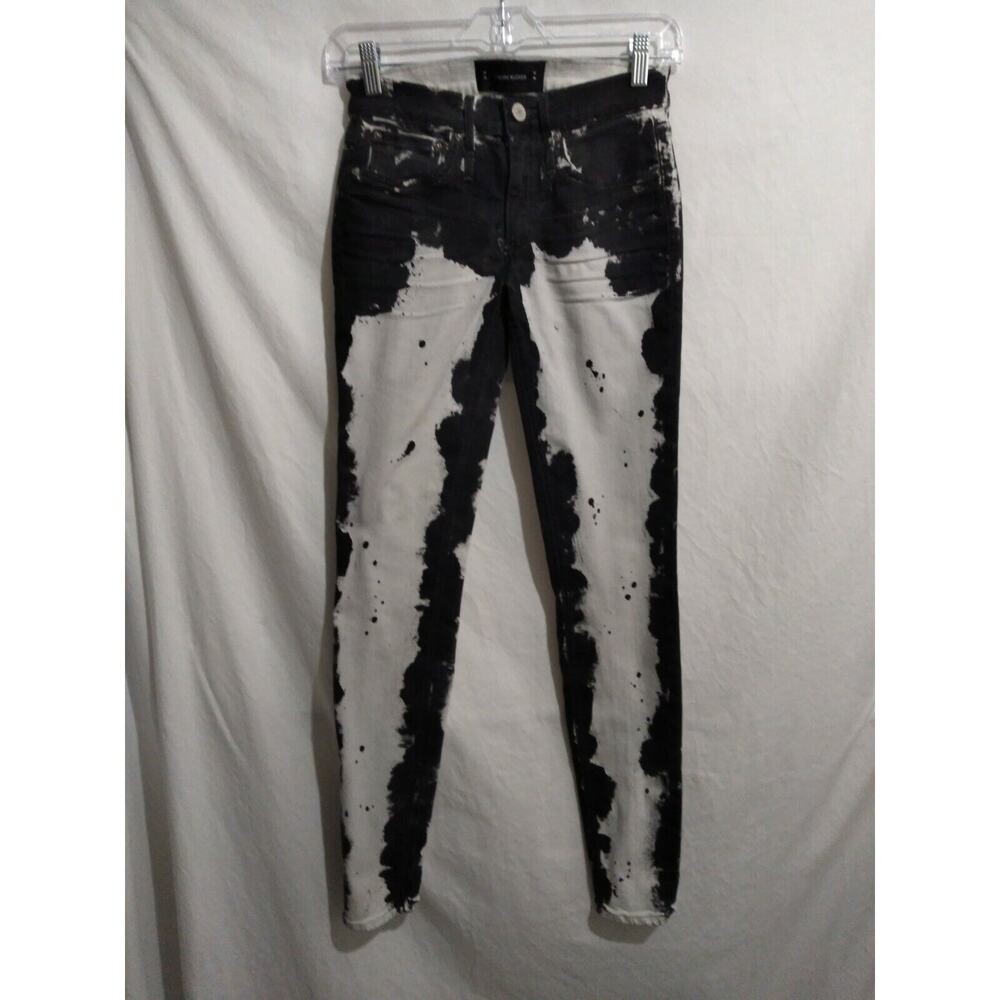 Calvin Rucker Size 25 Ink Blot Black And White Low Rise Skinny Jeans